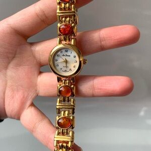 Lee sands orange amber tone glass stones, 7.5”